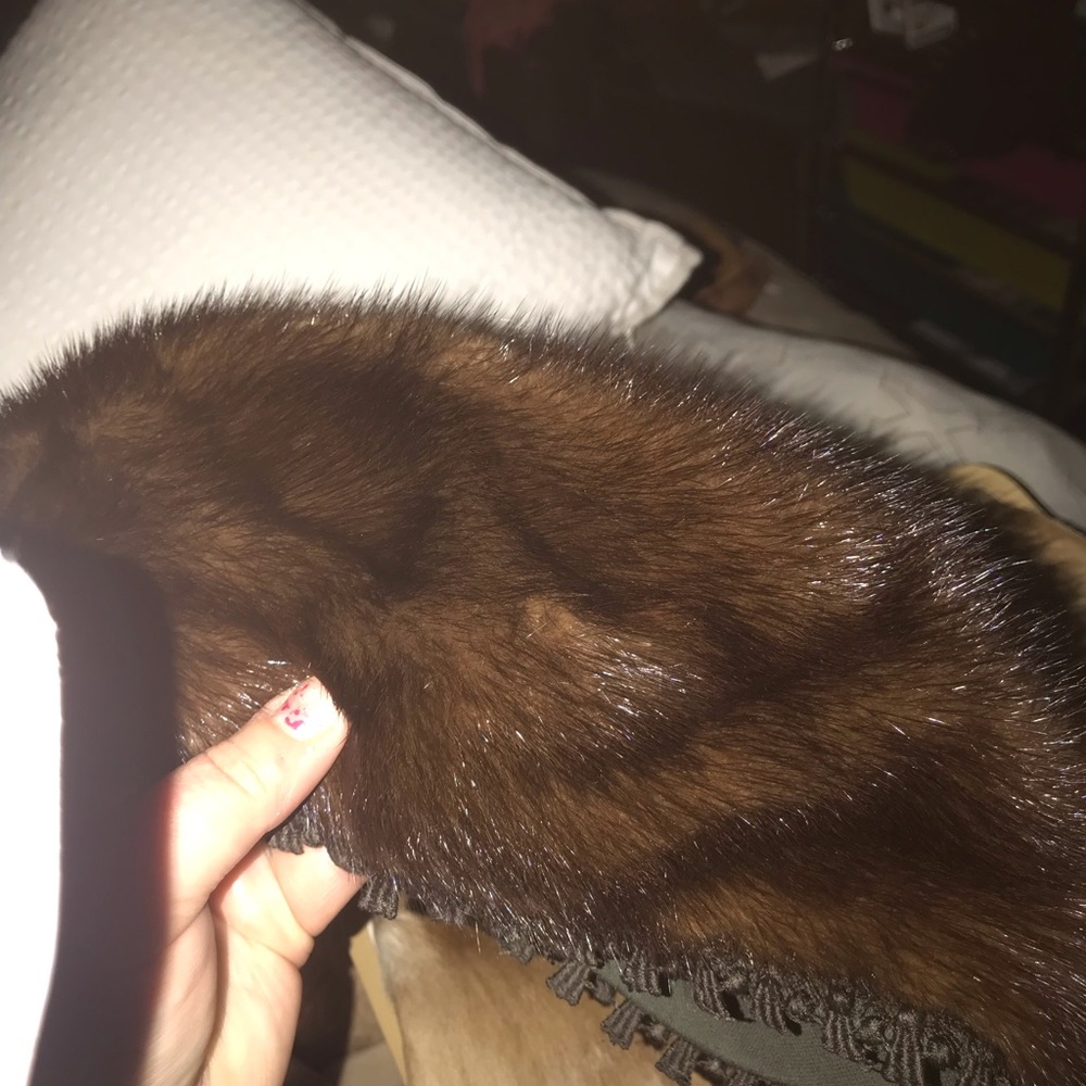 Vintage Lilly Dache brown mink hat